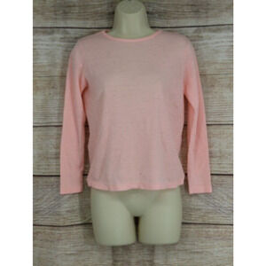 VINTAGE Kimlon by RBK Importers Womens Size Small Crew Neck Ribbed Shirt Pink